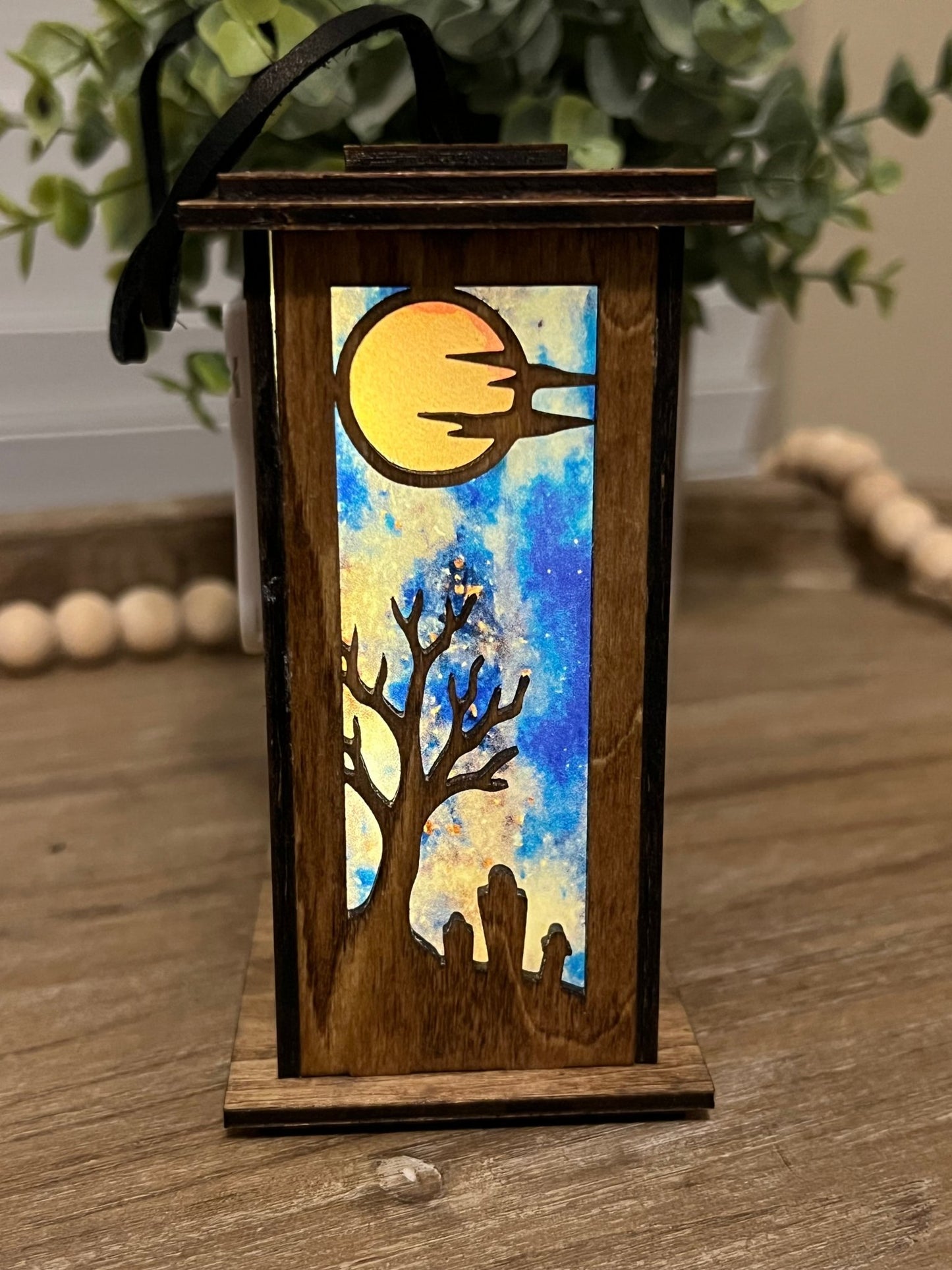 Haunted House Lantern & Ornament SVG – Layered Halloween Laser Cut File (Digital Download)