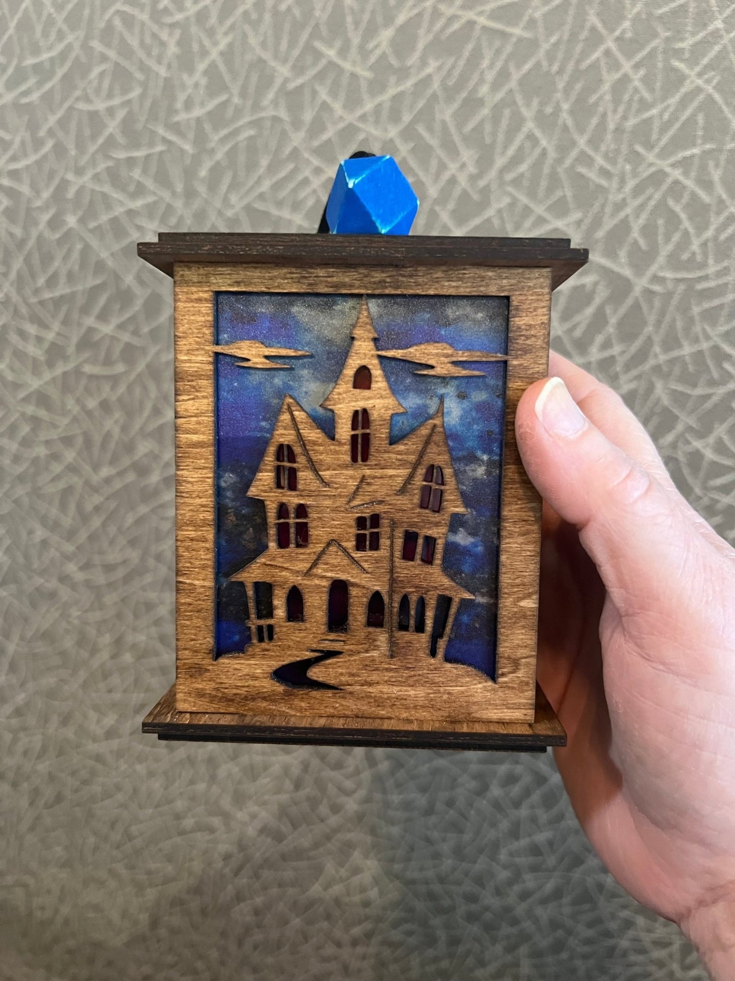 Haunted House Lantern & Ornament SVG – Layered Halloween Laser Cut File (Digital Download)
