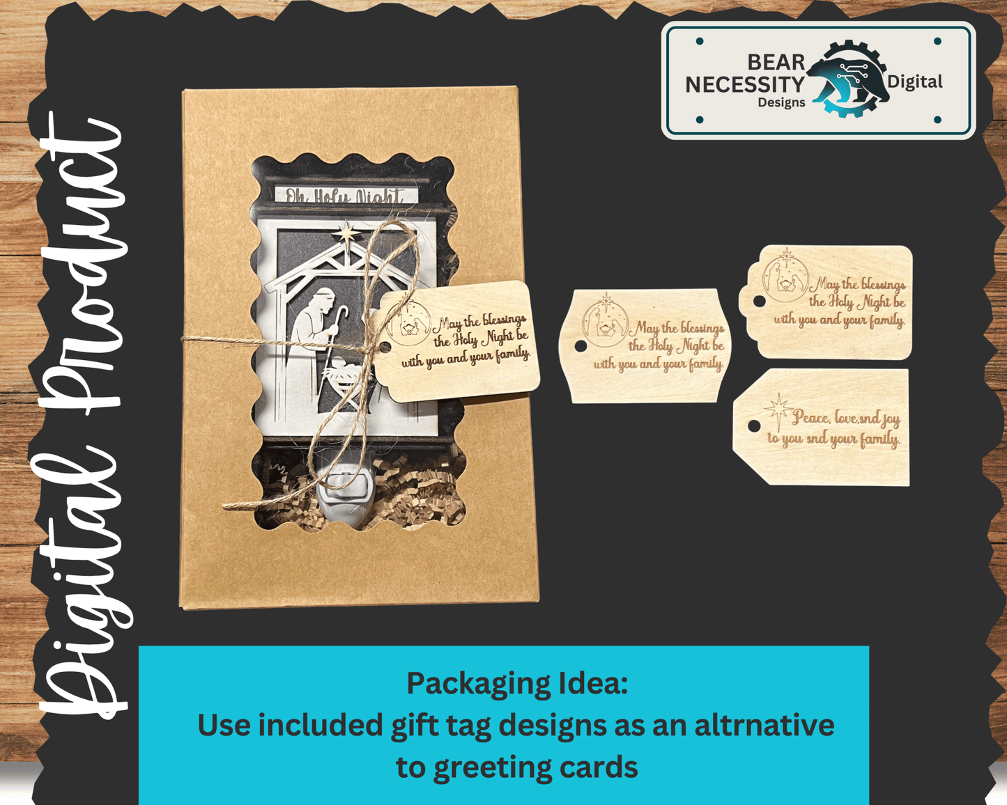 Nativity Lantern Nightlight SVG Bundle | Holy Family Christmas Digital Cut Files