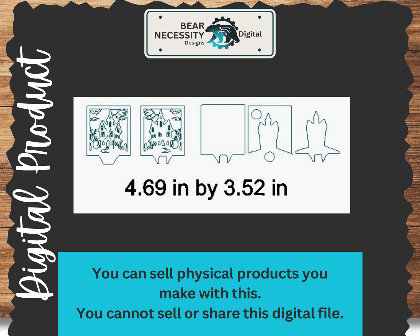 Haunted House Nightlight SVG – Halloween Laser Cut File (Digital Download)