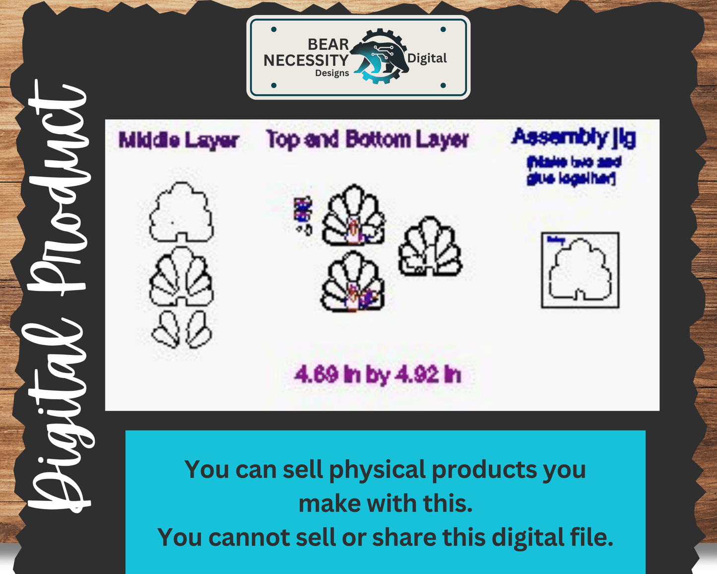 Turkey Thanksgiving Nightlight SVG Bundle | Laser Cut Turkey Nightlight Digital Files