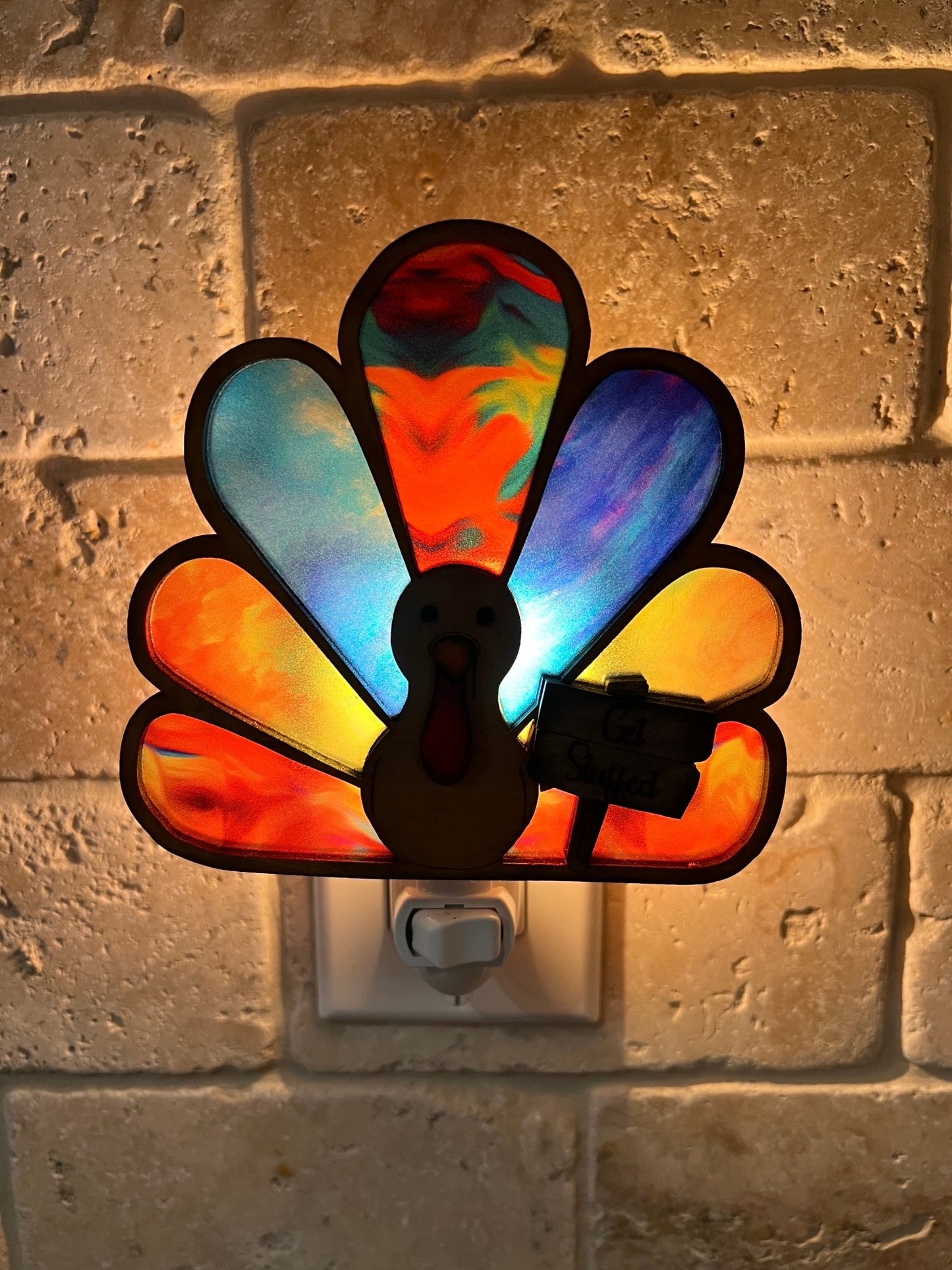 Turkey Thanksgiving Nightlight SVG Bundle | Laser Cut Turkey Nightlight Digital Files