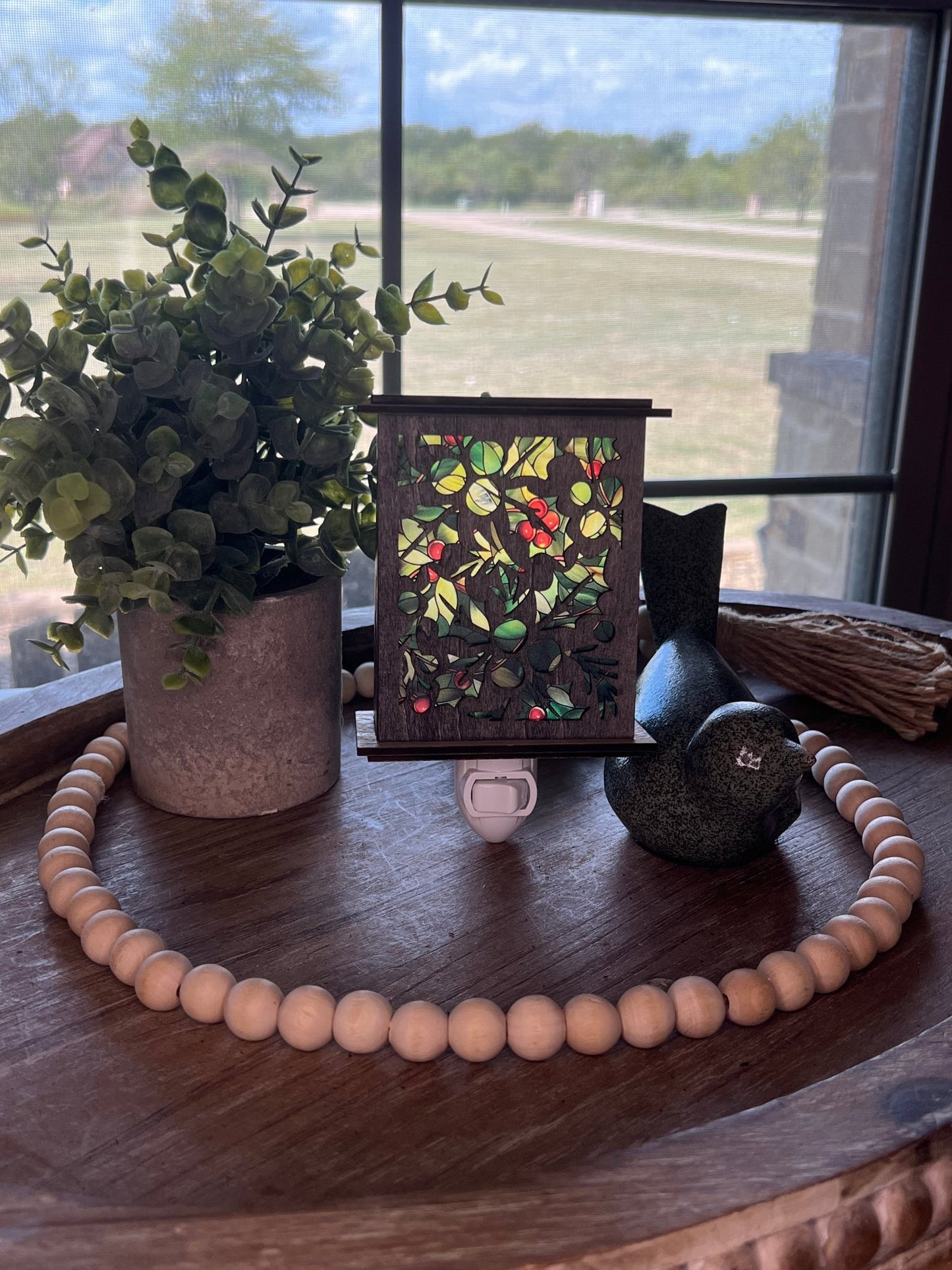 Holly Lantern Nightlight SVG Bundle | Christmas Laser Cut Files