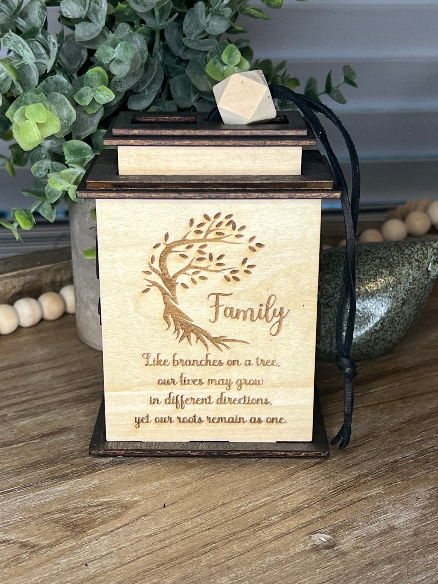 Family Tree Lantern & Ornament SVG – Personalized Christmas Laser Cut File (Digital Download)