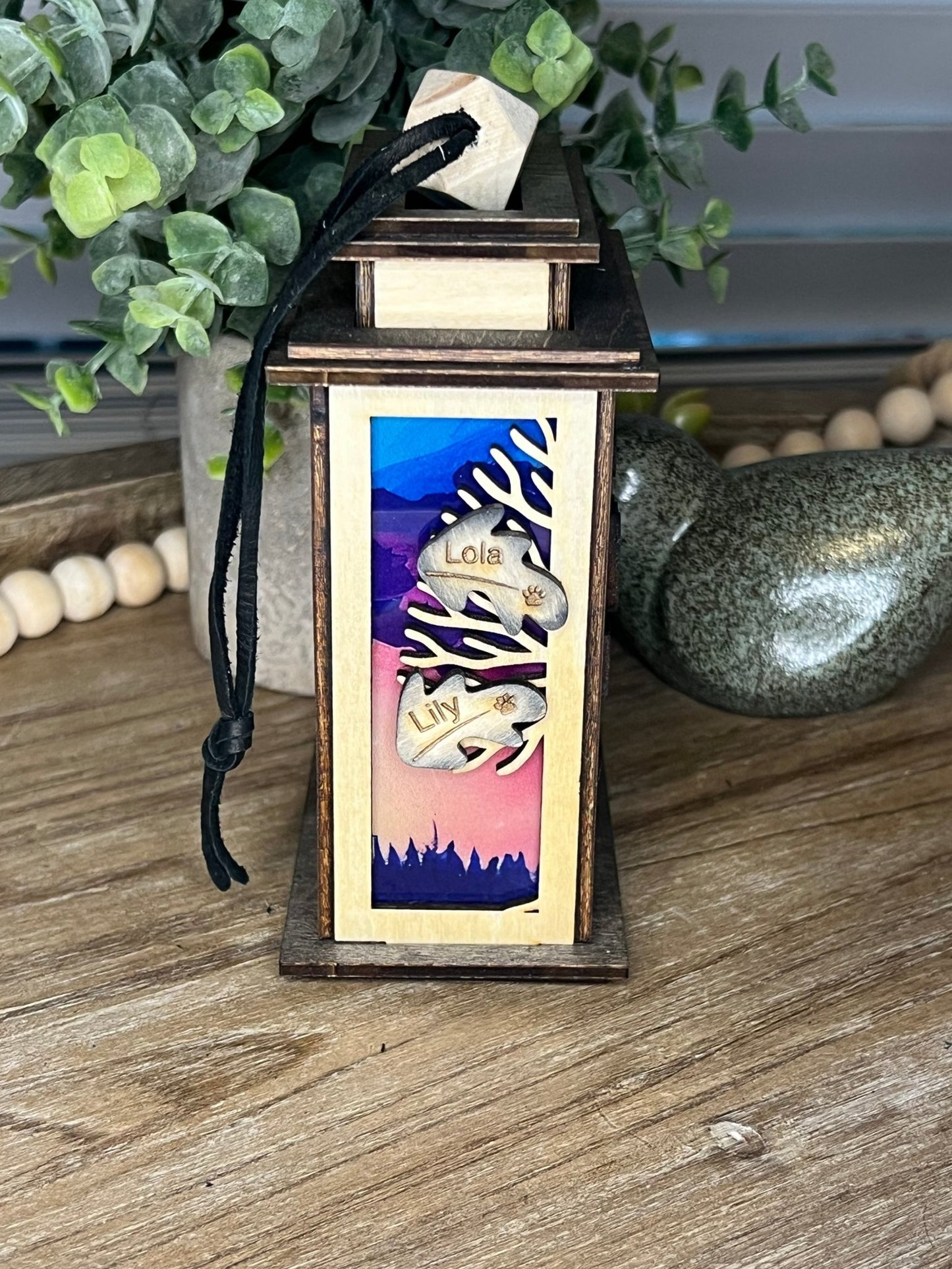 Family Tree Lantern & Ornament SVG – Personalized Christmas Laser Cut File (Digital Download)