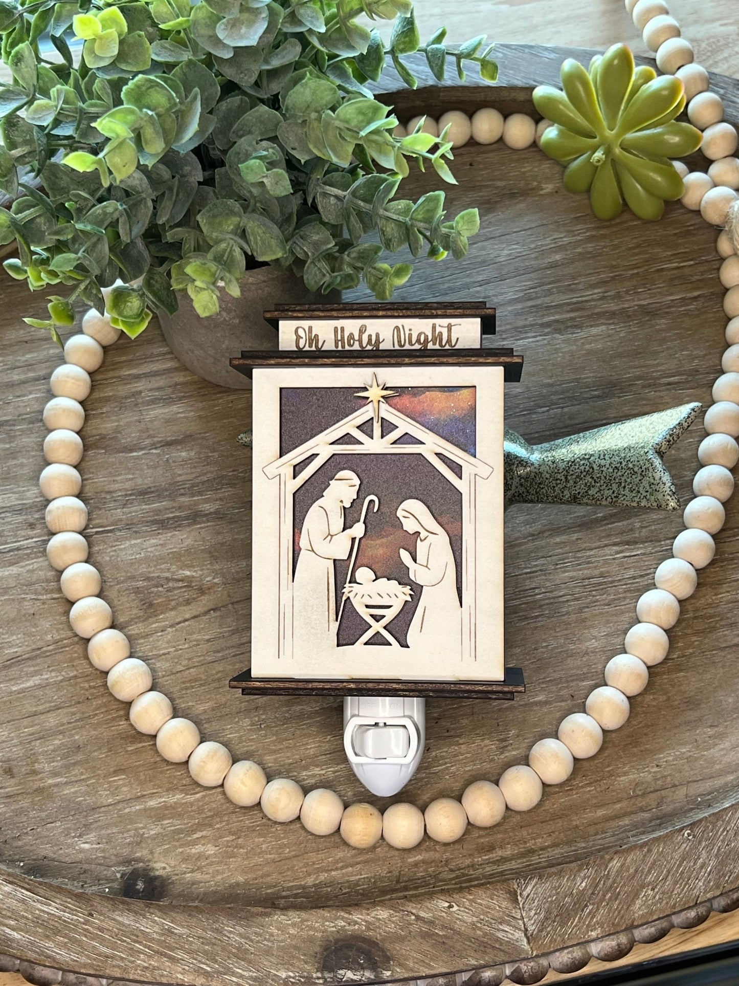 Nativity Lantern Nightlight SVG Bundle | Holy Family Christmas Digital Cut Files