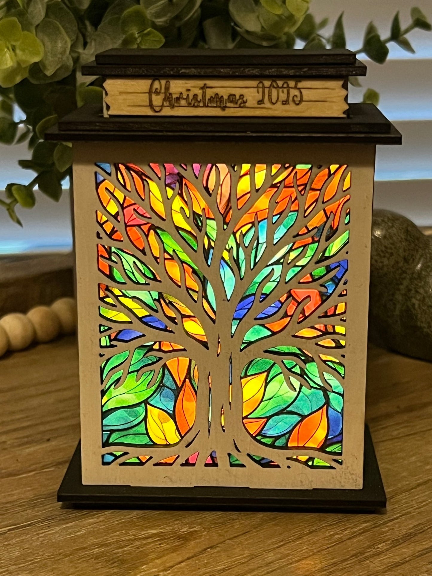 Family Tree Lantern & Ornament SVG – Personalized Christmas Laser Cut File (Digital Download)